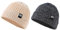 Pesaat Baby Mütze Jungen Strickmütze Weiche Baumwolle Mädchen Hut Kindermütze Warme Wintermütze 0-5 Jahren Winter,Herbst (Schwarz+Khaki, 2-5Jahren)
