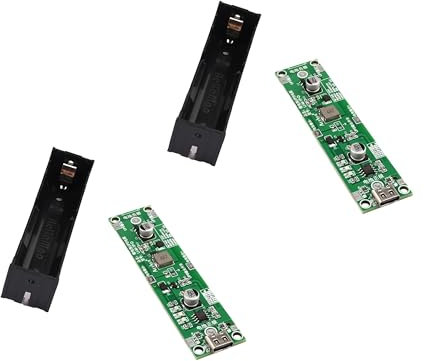 TECNOULAB 2 Stück Micro USB 5V USV unterbrechungsfreie Stromversorgung 18650 Lithium-Batterieladegerät