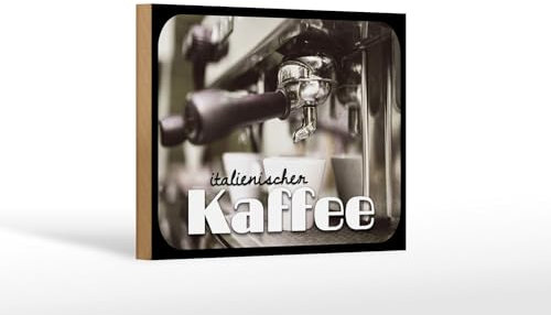 FEMER Holzschild Hinweis 18x12cm Italienischer Kaffee