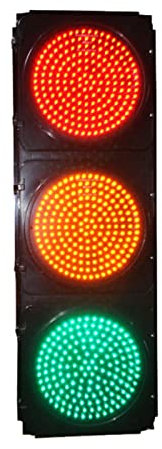 YXFAZPP Traffic Light, Red Yellow Green Traffic Signal Light, PC Housing Waterproof IP65 Industrial LED Traffic Stop Light, for Industrial Signal Warning Light (300mm)
