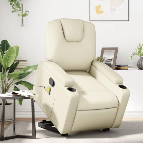 Homgoday Elektrischer Massagesessel mit Aufstehhilfe - Bequemer Relaxsessel mit Kunstlederbezug für Wohnzimmer Model3204438