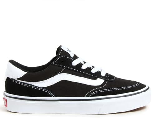 Vans Brooklyn LS, Zapatillas Mujer, Suede Canvas Black White 40.5 EU