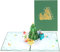scicent Weihnachtskarte 3D Weihnachtskarten mit Umschlag Pop Up Karten Weihnachten 3D Glückwunschkarte Klein Weihnachtsbaum und Weihnachtsschneemann Grußkarte - 20944