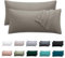Nesture Kissenbezug 40 x 60 2er Set - kopfkissenbezug 40x60 cm Taupe, 100% Mikrofaser kissenbezüge mit Reißverschluss, Weich und Bügelfrei