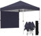 Northroad Toldo desplegable de 10 x 10 pies, refugio para exteriores con 3 paredes laterales, bolsa de transporte con ruedas, 4 cuerdas, 8 estacas para patio, terraza, jardín, playa (gris oscuro)