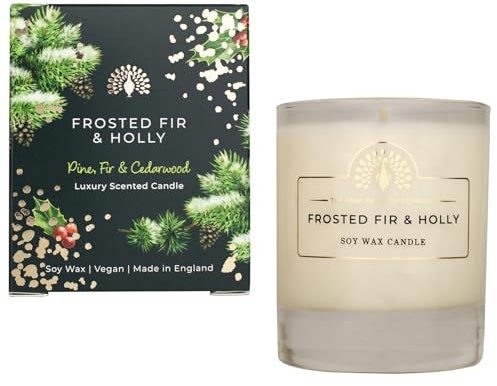 The English Soap Company Frosted Fir and Holly Collection Scented Candle 170g