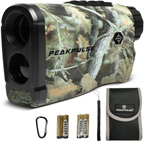 PEAKPULSE Hunting Range Finder 1400Yds - 6X Zoom, Angle Compensation, IP54 Waterproof for Deer & Bow Hunter