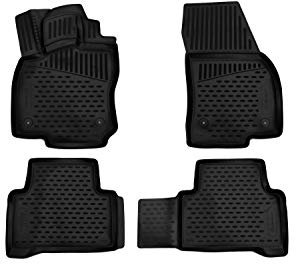 ELEMENT 3D Gummimatten Fussmatten Set passend für VW Touran | 5-sitze | 2015-heute | 100% passgenaue Auto Fußmatten, robuste Universal Fußmatte Auto, Gummimatten
