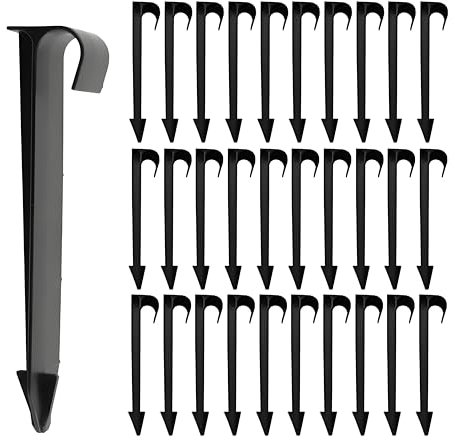 Gardena Tropfschlauch, 30 Stück Tropfschlauch Anker & Boden Erdspieß Befestigungs-Set, Stabile Halterungen für Perlschlauch, Steckgabel & Bewässerungsschläuche, Ideal für Tropfbewässerung, Rasengitter