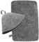 DEARMAMY 1 Ensemble Pad le capot de du sauna noir couverture transpirer mèche réutilisable feutre coussin de sauna chapeau de sauna épais chapeau de sauna anti-chaleur Feutrine Gris