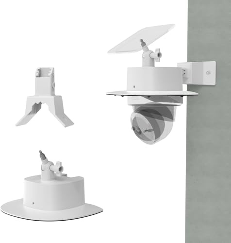HOLACA Wand-Eck-Halterungs-Set mit Sonnen-Regenschutz, Kamera-Abdeckung, Solarmodul-Halterung, kompatibel mit Eufy Security 4G LTE Cam S330 Kamera