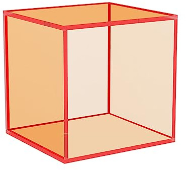DIMEIYAN Acryl-Wandregal, schwebendes Acryl-Würfelregal, hängendes Wandregal zur Aufbewahrung von Fotos, Spielzeug, Büchern und Dekoration(Orange)