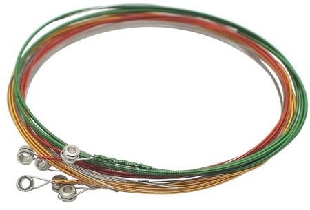 Juego de 6 cuerdas para guitarra eléctrica, coloridas, con revestimiento antirevestimiento, accesorios acústicos, adecuadas para cuerdas profesionales