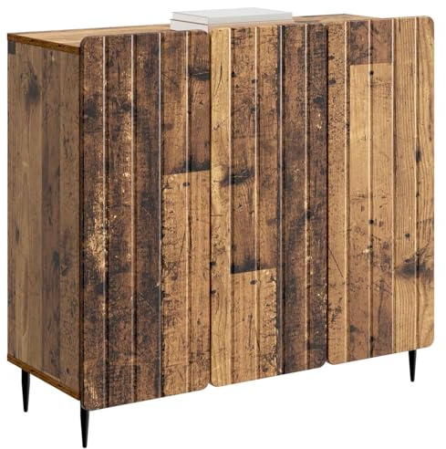 vidaXL Sideboard Altholz 89 x 34,5 x 82 cm Holzwerkstoff, Wohnzimmer Aufbewahrung, rechteckiger Sideboard, moderner Schrank, stylische Möbel, platzsparende Lösung