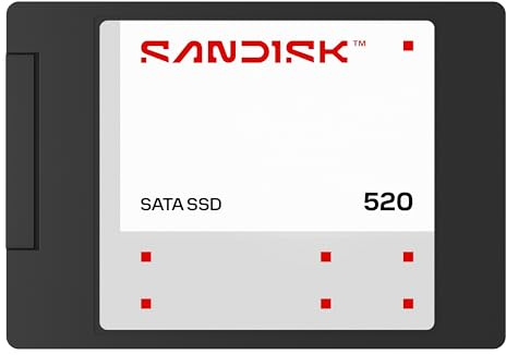 SANDISK 520 SATA Almacenamiento Interno SSD 1 TB (2,5”/7 mm, velocidades de Lectura SATA de hasta 560 MB/s, SANDISK 3D NAND)