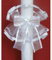 Celebration Kerzenschmuck Tropfschutz Organza weiß mit Herz KS-023