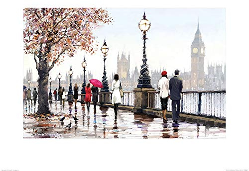 The Art Group Richard Macneil (Thames View) -Art Print 60 x 80cm, Paper, Multicoloured, 60 x 80 x 1.3 cm