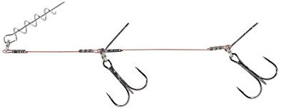 Balzer Shirasu Flachwasser System - Shallow Rig für Gummiköder, Gummifischmontage, Gummifischsystem, Stingerhaken, Zusatzhaken, Länge/HakengröÃ e:14cm / Gr. 1/0