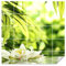 GRAZDesign Fliesenaufkleber Bad, Wandfliesen selbstklebend Wellness Steine Grün - Bild: 150x150cm (BxH)