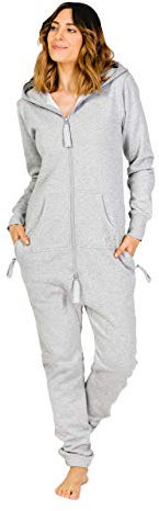 Moniz Damen Jumpsuit, Onesie, Overall (M, Sand Grey)