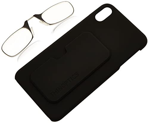 ThinOptics Reading Glasses + iPhone X Slimline Case Black Size: 2.50 Strength