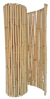 poppe-portal Bambuszaun Rollzaun Bambusmatte Gartenzaun Heckenzaun Lattenzaun (Bambusrollzaun, 24/26mm 90cm H x 250cm B)