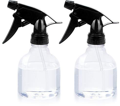 Besome Spray Bottle, Plastic Water Spray Bottle, Empty with Adjustable Trigger, for Indoor Plants Flowers Herbs Home Garden (250ml, Transparent)