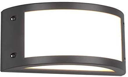 Reality Leuchten LED Außenwandleuchte Kendal R22151142, Kunststoff anthrazit, inkl. 12 Watt LED