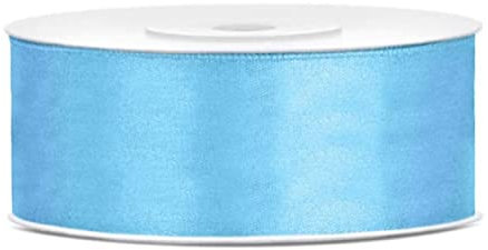 25 Meter Satinband Hellblau Breite 38mm Band satin sky blue Schleifenband Hellblau Dekoband Geschenkband Hochzeit Deko Geschenkverpackung blaue Schleife
