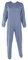 EMY Pyjama-Sets für Damen und Herren – Gesundheits-Pyjama für ältere Menschen mit Reißverschluss hinten, Schlafanzug für ältere Menschen aus 100% Baumwolle in Italien, Circle Blau, M