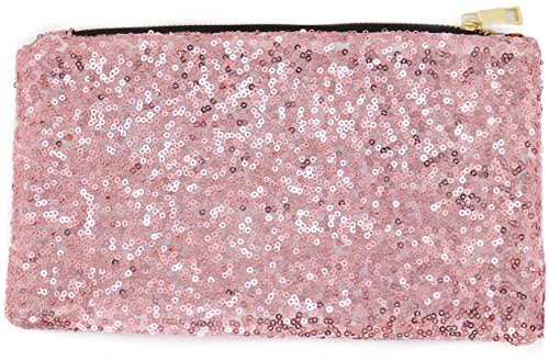 Pradize Pochette Paillettée Rose Pour Femme - 28x18 cm - 10 pouces