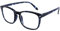 DOOViC Blaulichtfilter Lesebrille 2,0 - Blau/Eckig Rahmen Große Gläser Computerbrille Brille mit Sehstärke für Herren/Damen