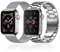 baklon 2-Pack Stainless Steel Strap Compatible with Apple Watch Strap 38mm 40mm 41mm 42mm(Series 10), Compatible with iWatch Series Ultra/Ultra2/SE2/SE/10 9 8 7 6 5 4 3 2 1 Silver