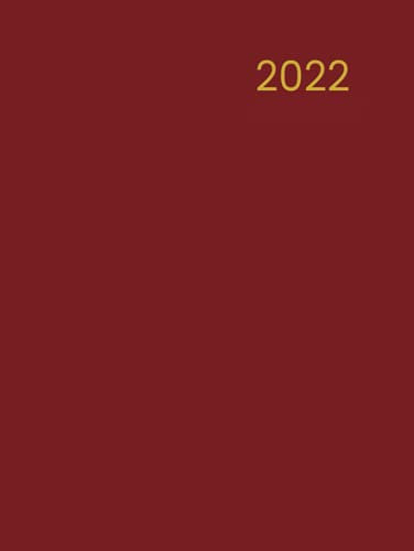 2022: kalender 2022 a4 1 tag 1 seite | agenda tagesplaner groß - rot
