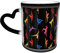 Oaieltj Mug en céramique à changement de chaleur avec motif de pole dance - Changement de couleur - Personnalisable