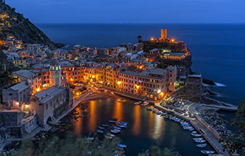 LHJOYSP 3D Puzzle Allianz Arena 1000 Teile Stadtmeer Italien 75x50cm