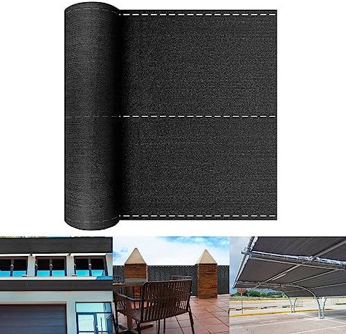 YRHome Schattiergewebe Zaunblende 150 g/m², Sichtschutz für Zaun & Balkongeländer, HDPE Gewebe, UV-stabilisiert, Wetterfest, 1,0 x 10m, Anthrazit