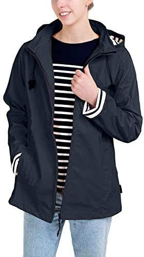 Breizh Ocean - Ciré Imperméable Femme, ERQUY, Coupe ajustée avec intérieur rayé - Veste disponible du XS au 4XL