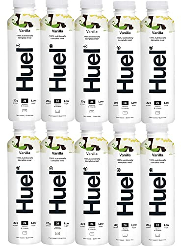 10 x 500ml Vegan Vanilla Drink Natural Shake Meal Vitamins Minerals Low Sugar Protein