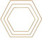 Rayher Metallformen Hexagon, gold, sortiert, Box 3 Stück, je 1x 20 cm, 25 cm, 30 cm, Metallringe, Drahtformen zum Basteln, für Wickeltechnik, Floristik, Makramee Ring, 25219616