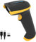 Tera Barcode Scanner Wireless with Battery Level Indicator (2.4Ghz Wireless+USB 2.0 Wired) Rechargeable 1D Barcode Reader USB Handheld Bar Code Scanner, Design Patent: EU008489413, 5100 Yellow