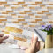 Alwayspon 12Pcsx30cmx15cm/12inchx6inch, Gray Orange Stone Marble Tile Sticker, Peel and Stick Backsplash Wall Tiles Sticker for Kitchecn Bathroom, Self-Adhesive Vinyl Tile Transfers Stick on Tiles