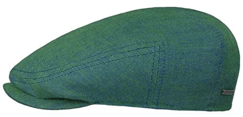 Stetson Descott Leinen Flatcap Herren - Schirmmütze aus 100% Leinen - UV-Schutz - Frühling/Sommer grün-blau 62 cm