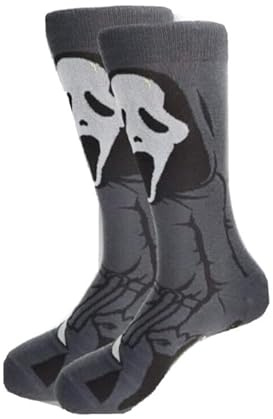 Shop-UP! Scrèam Ghostface Unisex Horror Movie Movie Socks, Black, 43