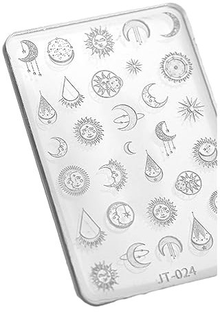 LUOFANG Embossing Silicone Mold Nail Art Carving Mold Suitable for Diy Nail Art Decoration Supplies Nail Template Tool