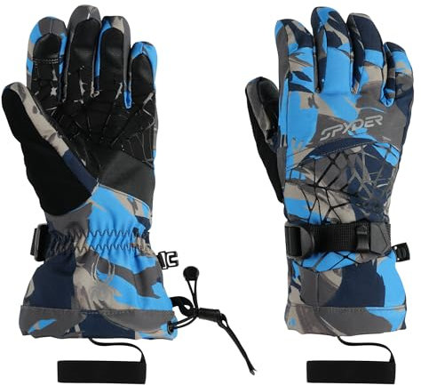 Spyder OVERWEB GLOVES, Jungen, Camouflage Aether Blue, XL