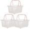 IMIKEYA 3st Aufbewahrungskorb Einkaufskorb Kleinigkeitenkorb Mit Griff Einkaufskörbe & -taschen Ostereier Picknickkorb Für Kinder Rollenspielset Karte Weiß Einkaufen Kosmetik Plastik