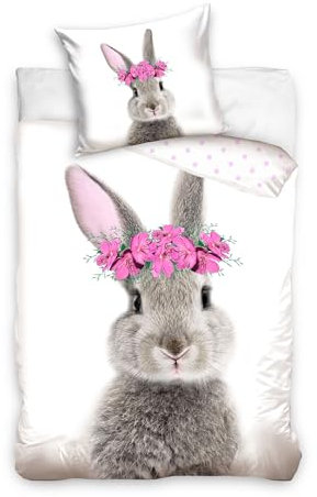Carbotex Hase Kaninchen Bettwäsche 135 x 200 cm