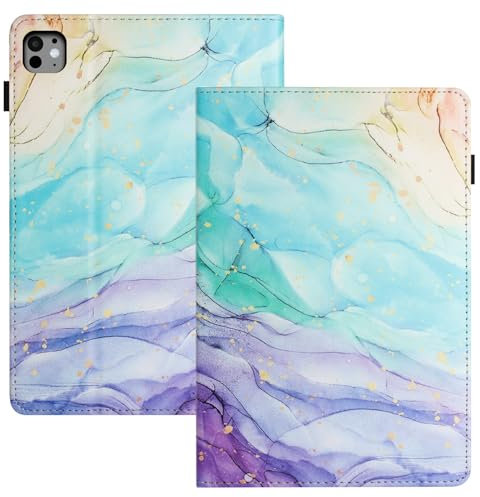 LSPCASA Protettiva Case Compatibile Con iPad Pro (2024) 11.0 Pollici PU+TPU Materiale Cover iPad Pro 11 Con Slot Per Carte Cover iPad 11 Pro pittura ad olio