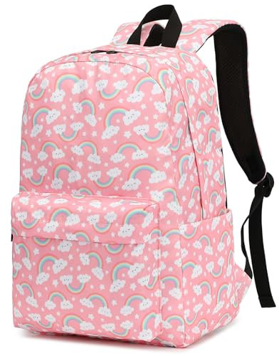 Mimfutu Regenbogen Schulrucksack Mädchen Rucksack Schule Kinder Schultasche Teenager Laptop Rucksack Damen